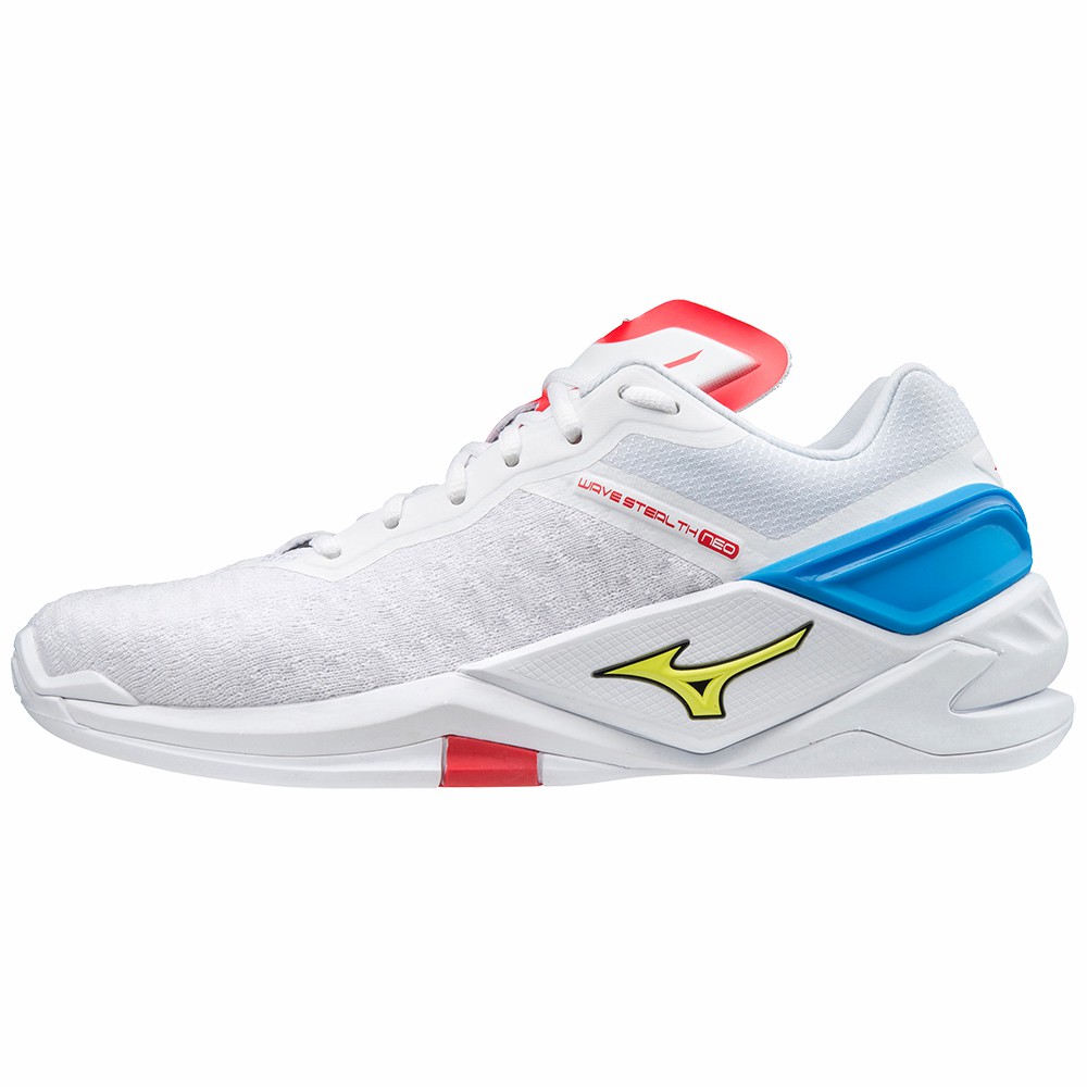 Tenis Handebol Mizuno Wave Stealth Neo - Homem - Branco/Amarelas - OTUBS6723